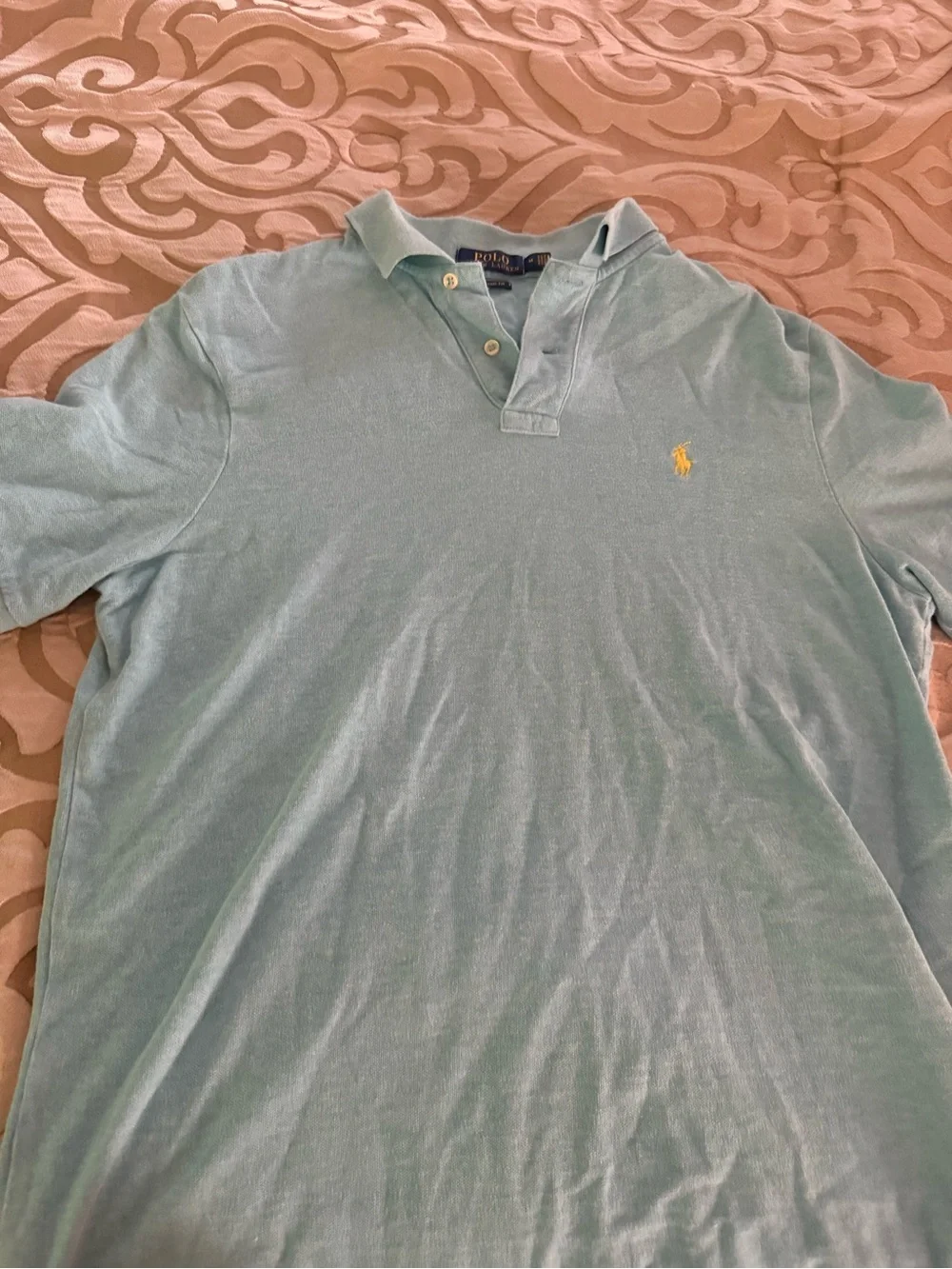 Ralph Lauren Light Mint Green Polo with Yellow Pony